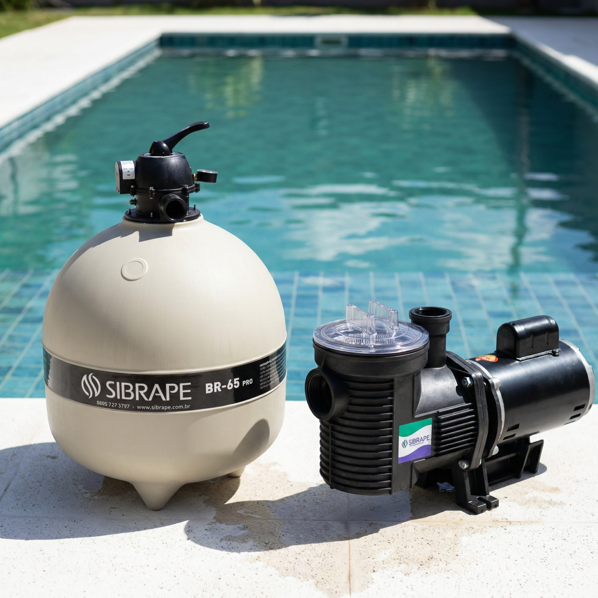 Kit Filtro BR-65 Pro + Motobomba Eagle 150 (AI) - Sibrape