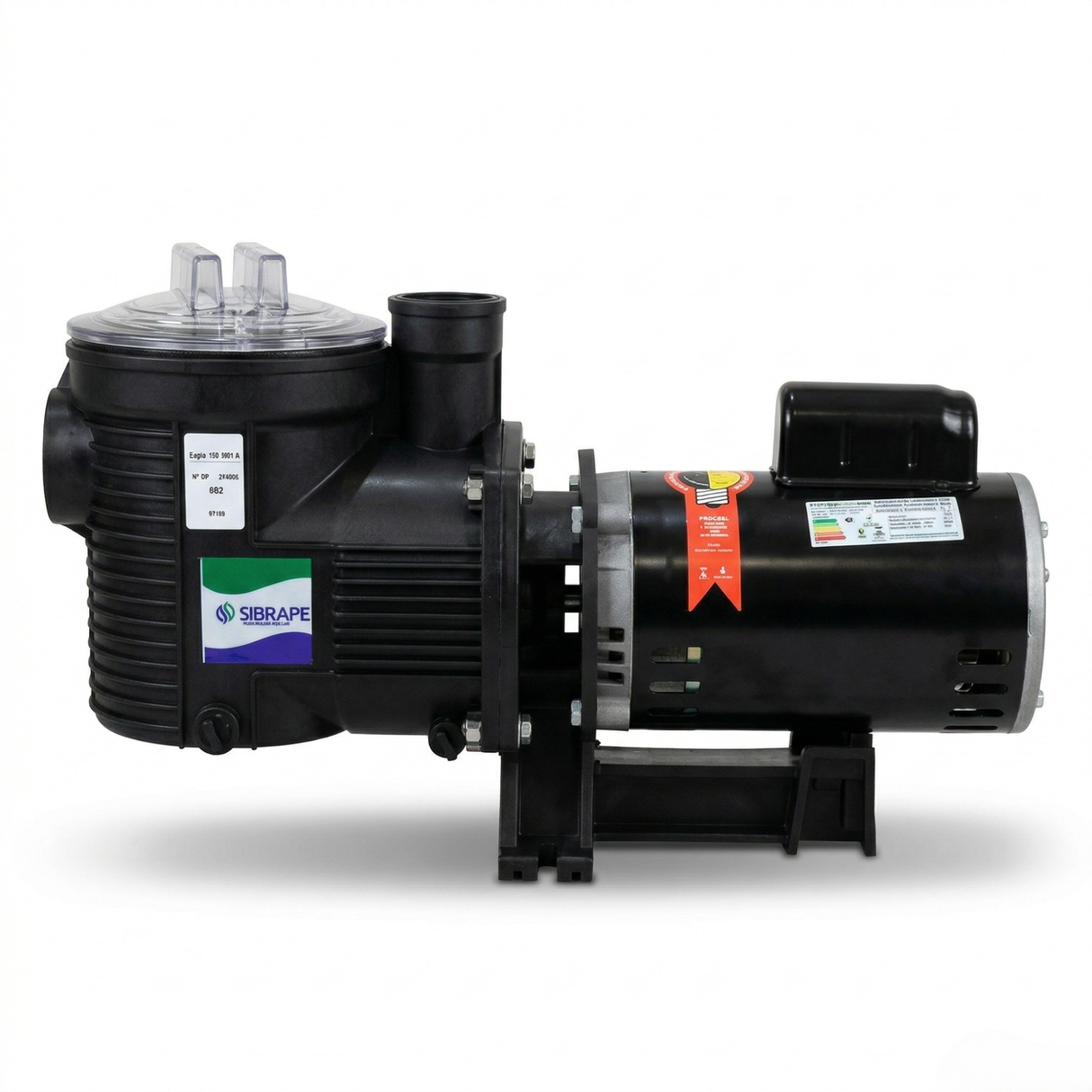 Motobomba 1,5CV Eixo Carbono 110-254V Eagle150 - Vista Lateral - Sibrape