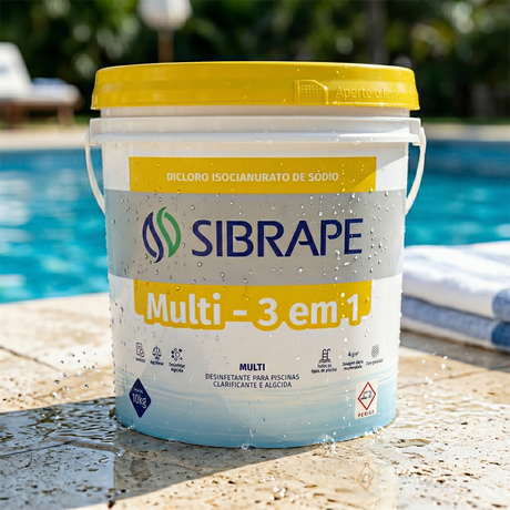 Cloro Dicloro Multi 3 em 1 - 10kg - Painel de Controle - Sibrape