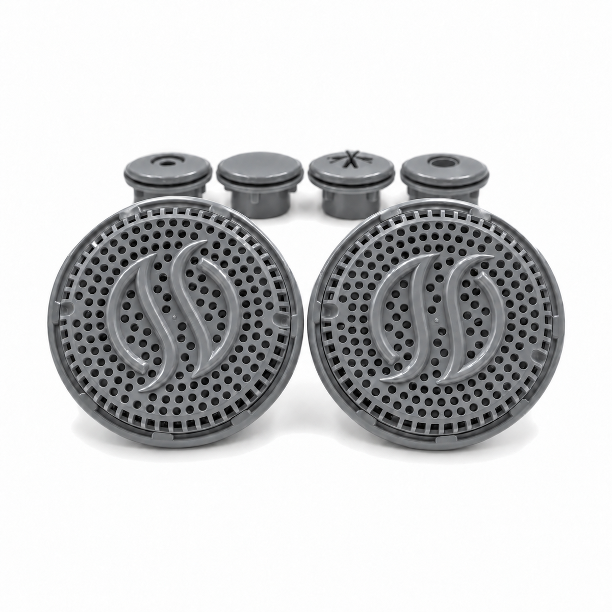 Kit Dreno Duplo para Piscina Sibrape — Cinza