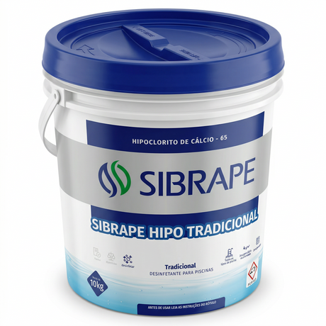 Cloro Hipoclorito Tradicional 10kg - Vista Lateral - Sibrape